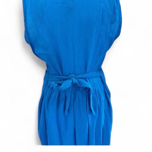 RJ & Co Vintage Turquoise Blue Maxi Dress Rayon Size Medium - Picture 6 of 6